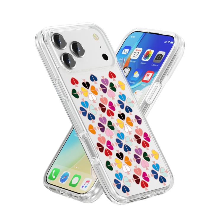 Transparent Crystal Red Heart Pattern Phone Case