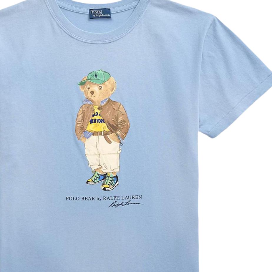 Polo Ralph Lauren Футболка с принтом Polo Bear из свободного хлопкового джерси Regular для женщин Топы 211971730001