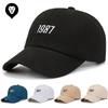 1987 новая шляпа корейской версии, повседневная мягкая кепка с вышивкой, мужская и женская, для отдыха на природе, солнцезащитная, весенне-осенняя бейсболка