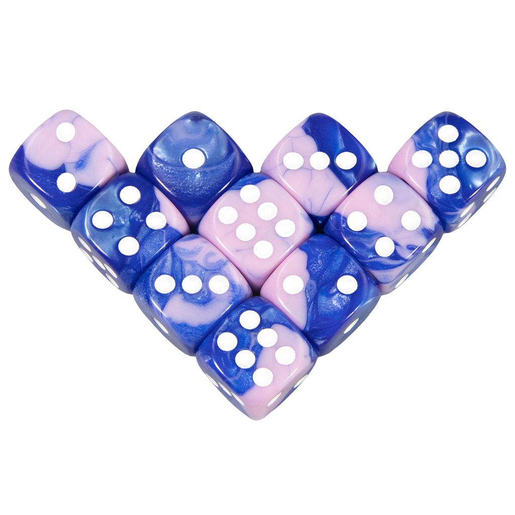 10Pcs Polyhedral Dices Set 6 Sided D6 16mm for DND Props Games Party Accessaries Mixed Color Dices