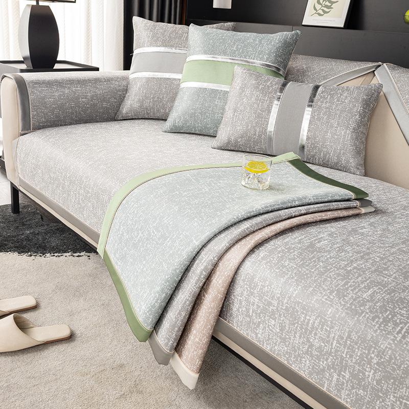 Ice Silk Cold Sofa Cushion Summer New Mat Seat Cushion Non-Slip Summer Cool Cushion Sofa Cover Cloth Towel