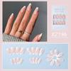 24pcs Press On Nails French Long and Short Square Almond Full Cover False Nail Fake Nails
