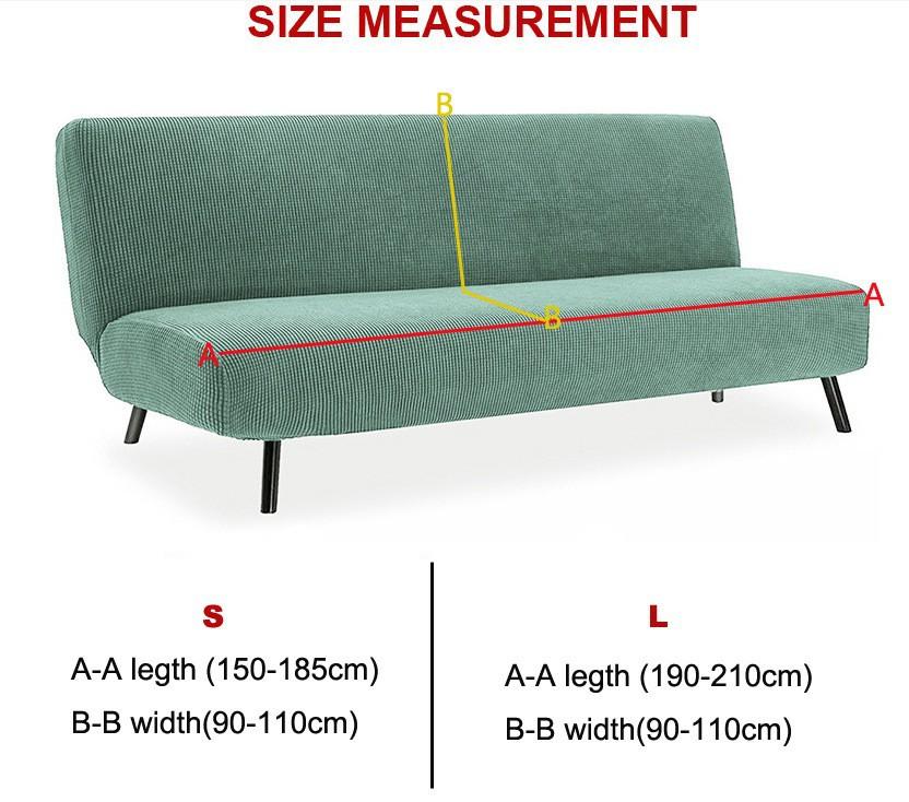 2026 Waterproof Sofa Bed Cover 100% Armrest-free Folding Sofa Cover All-inclusive Elastic Four-season PU Leather Sofa Cover