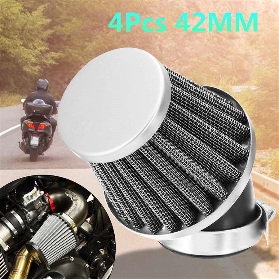 4Pcs New Motorcycle Air Filter 42mm Universal Fit For 50cc 110cc 125cc 140cc Motorcycle ATV Scooter Pit Dirt Bike