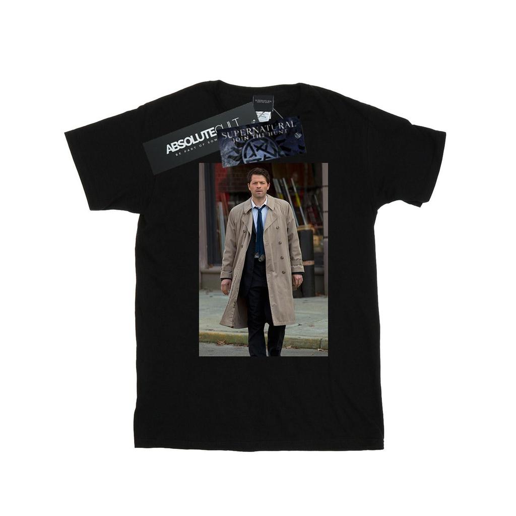 Supernatural Womens/Ladies Castiel Photograph Cotton Boyfriend T-Shirt