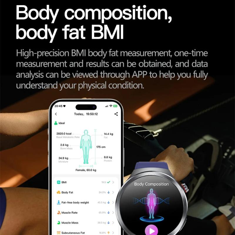 2025 New ECG+PPG Smart Watch Lipids Uric Acid Blood Pressure Health Watch Men NFC Access 100+Sport HD Bluetooth Call Clock Women