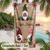 Soft Beach TowelChristmas Custom Name Print Towel For Bathroom Beach Indoor Decor Holiday Gift