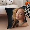 RB American Beautiful Singer BBeyonce Cushion Cover Throw Pillow Cover Hidden Button Durable Polyester Chair Cushion