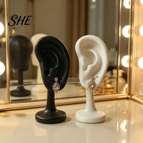 Jewelry Earring Stand Human Ear Holder, Shaped Stand, Storage Desktop Organizer Organizer, Display for Home Dresser Store Counter Use Earrings Rack