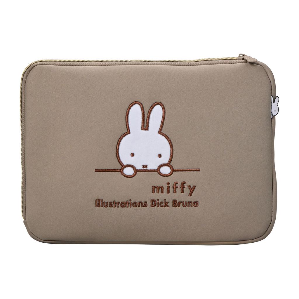 Плоский пенал Миффи 7114 B313. Грежевый Miffy Face