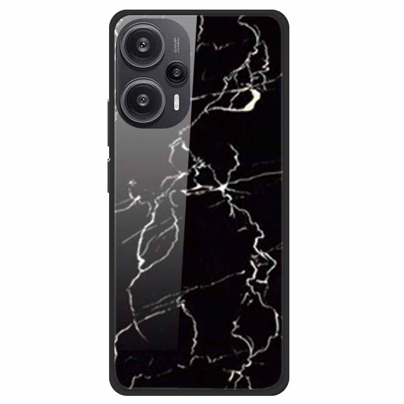 For Xiaomi Poco F5 5G F5Pro Case Luxury Tempered Glass Soft Bumper Phone Cover for POCO F5 Pro 2023 Fundas on PocoF5 Painted