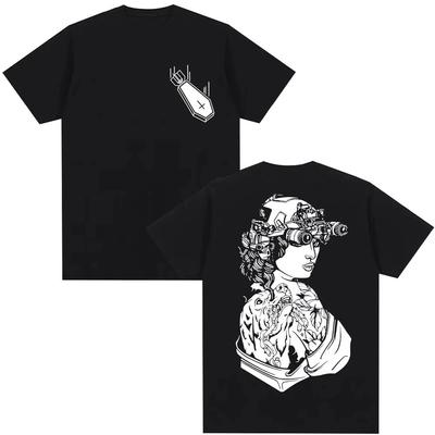 2025 Новая Повседневная Футболка с Коротким Рукавом Принт Хлопок Стандартный Крой Круглый Вырез Дышащая Свободная Унисекс Футболка Мужская Женская Одежда Vlone