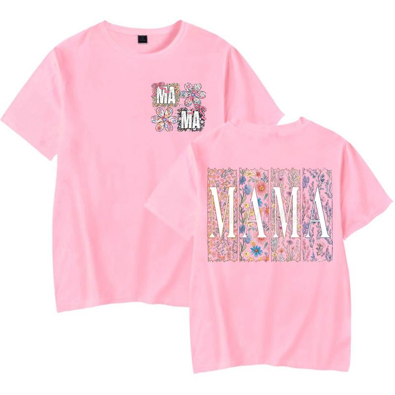 С Днем матери Футболка с коротким рукавом Винтаж Бохо Цветок Летняя одежда Мама Цветочная Ретро Повседневные топы Подарок для мамы Футболки