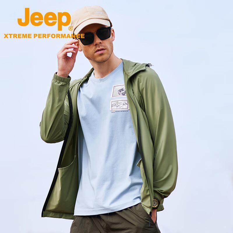 Jeep Мужская летняя прохладная быстросохнущая ветровка с защитой от солнца для улицы