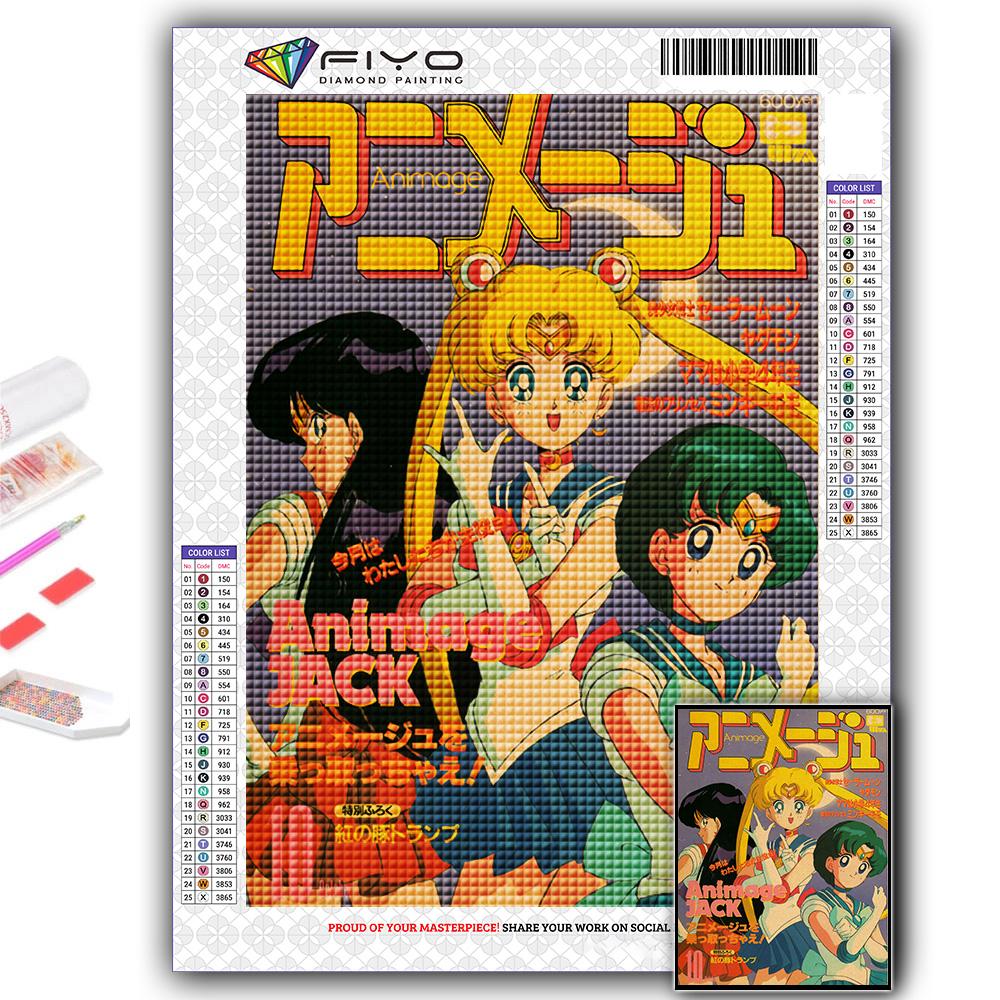 5D Алмазная картина Сейлор Мун DIY Алмазная вышивка Горный хрусталь Украшение дома