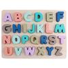 Kids' Wooden Educational Jigsaw Puzzle: Macaron Number & Letter Shape Recognition Board Toy