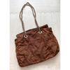Used Prada Nylon Gold Chain Bag Vintage Brown