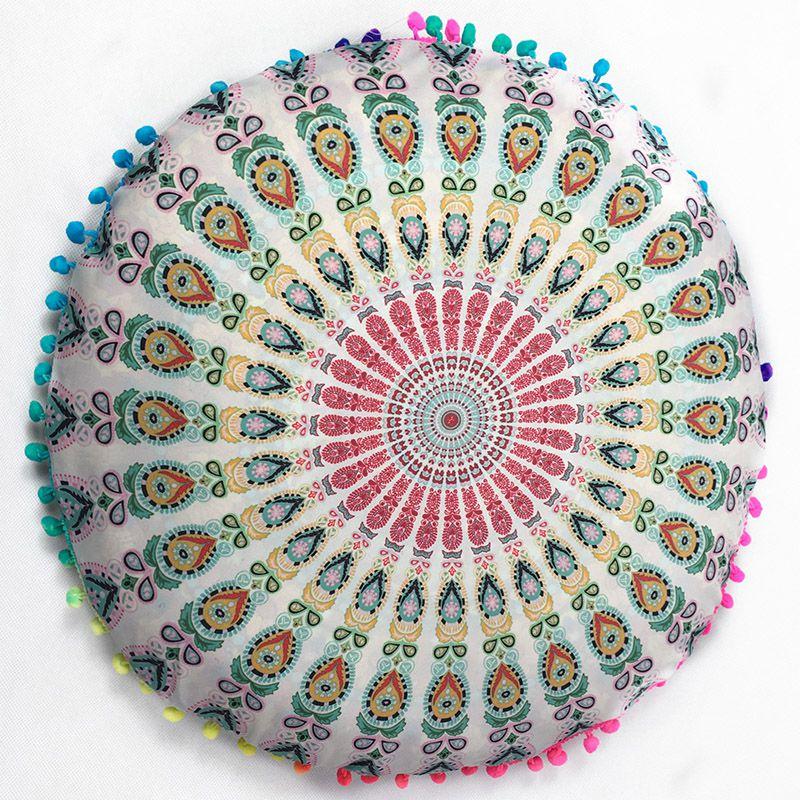 Premium Quality Mandala Round Cushion Cover For A Timeless Bohemian Look