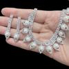Jewelry New Full Diamond Pearl Necklace Sparkling Water Drop Diamond Accessories Dress Accessories Set