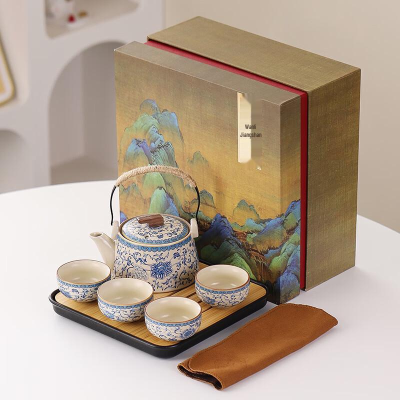 Ceramic Travel Tea Set Gift Box