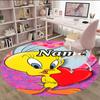 Customizable T-Tweety3 Round Non-Slip Carpet - Ideal for Garden, Picnic, Office, Perfect for Decoration, Suitable For All Seasons