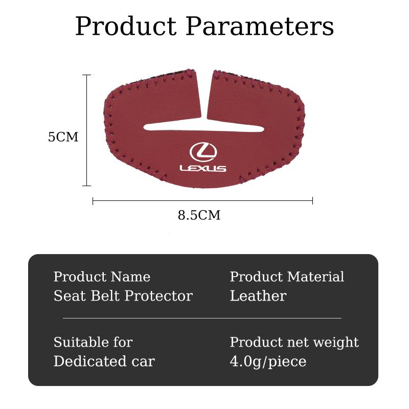 Car Seat Belt Buckle Protector Cover Anti-Scratch Mat Accessories For Lexus IS250 IS200 CT200h GS300 LS430 RX450h LX570 IS300