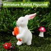 Dollhouse Ornament Micro Landscape Resin Bunny Statue Miniature Rabbit Figurine Fairy Garden
