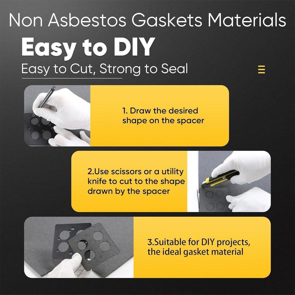 6 листов высокотемпературного прокладочного материала, 15x11,8 дюймов, термостойкая масляная прокладка для ремонта автомобилей, мотоциклов, газонокосилок