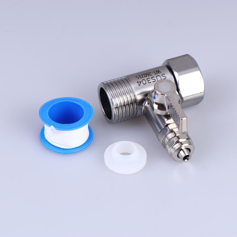 1 Set RO Feed Water Adapter 1/2 to 1/4 3/8 Shut Off Valve Easy Install for Reverse Osmosis System Kitchen Plumbing
