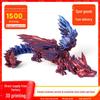 3D Printed Crystal Dragon Egg Figurine - Flying Chinese Dragon Ornament Toy