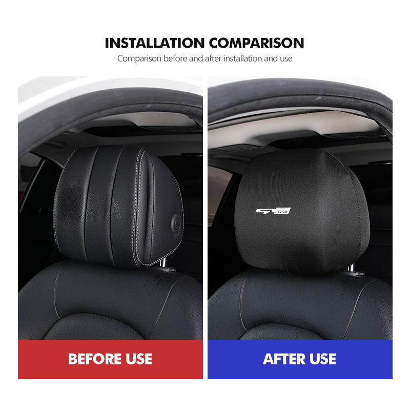 ABCDGC1 Car Seat Headrest Anti-Dirty Elastic Pillow Protective Cover For KIA K5 K2 Optima Soul Spectra Niro Cadenza Sephia Carens