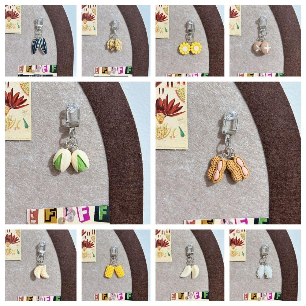 Подвеска для сумки Подвеска Серия Еда Фисташковый ПВХ Брелок Уникальный Брелок в виде имитации еды Женский