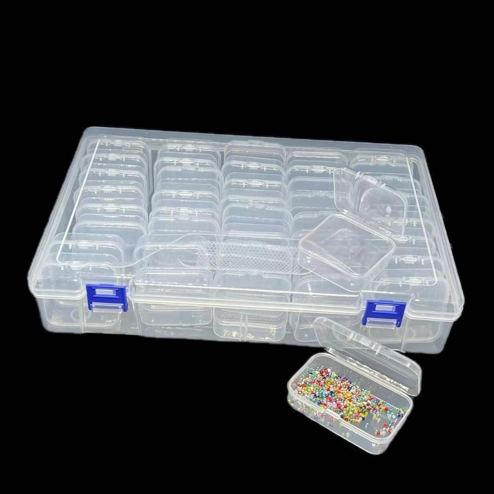 Plastic Jewelry Beads Storage Case Multi-Functional Pudding Bean Container Craft Storage