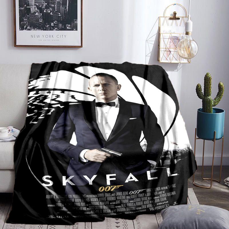 Golden Era Bond 007 Blanket Lightweight Flannel Bedding Blanket Perfect for Travel, Camping, Living Rooms, Offices, Sofas, Fan Christmas gift