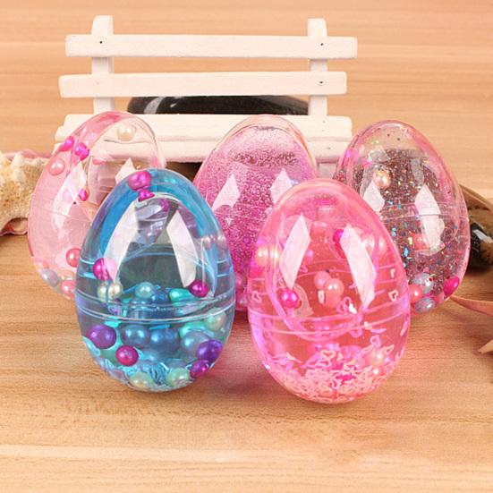 Игрушка Слайм Сделай Сам Тянущийся Нелипкий В Стиле Яйца Искусственный Жемчуг Кристальный Облачный Антистресс Игрушки Для Выпускания Пара Красочный Прозрачный Слайм Глина Игрушки для Игры Детская Игрушка Подарок