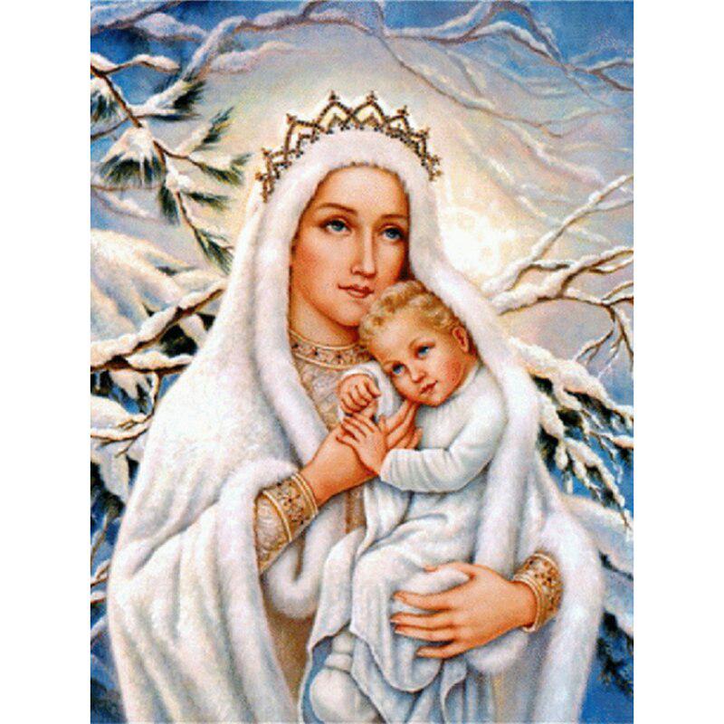 Diamond Crystal Girl Angel Painting Cross Stitch Resin Rhinestone Diamond Embroidery Icon Paintings