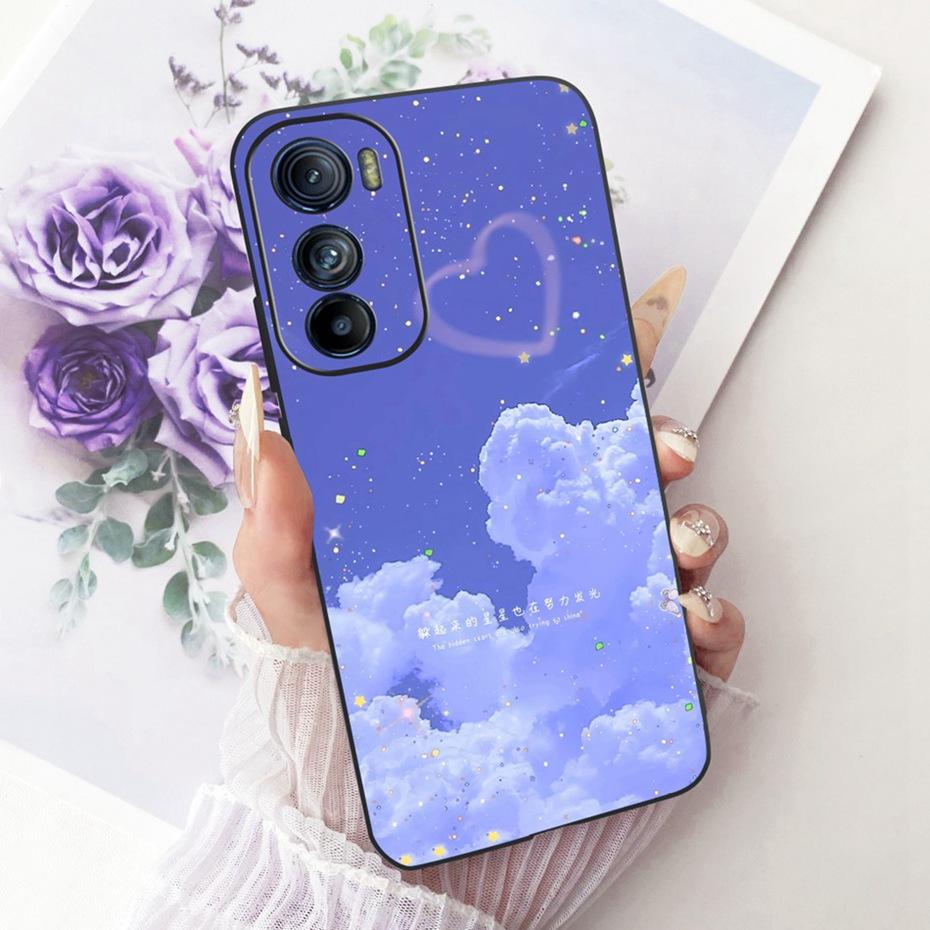 Милый чехол для телефона с принтом для Motorola Edge 30 30Pro 30Neo, мягкие черные силиконовые TPU чехлы для MOTO Edge30 Pro Neo, защитные бамперы