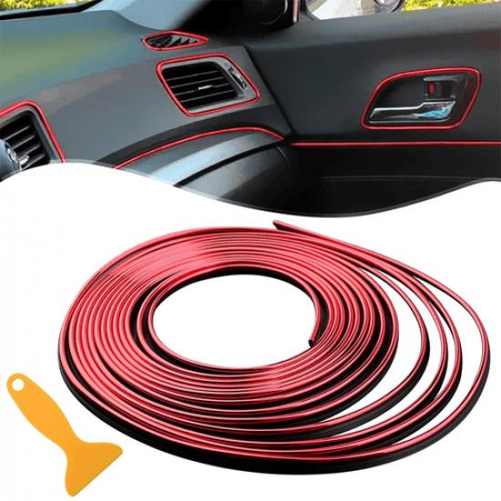 16ft/5M Car Interior Door Gap Edge Line ert Molding Trim Decor Strip + Tool