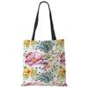 Сумка-тоут с цветочным принтом на заказ для женщин, многоразовые сумки через плечо, дорожные школьные сумки 40x40 см KTY