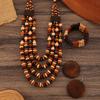Handmade Vintage Boho Bib Beads Colorful Geometric Beaded Necklace  Bridal Jewelry