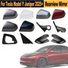 Зеркало заднего вида в сборе Для Tesla Model Y juniper 2025+ Боковое зеркало Внешнее зеркало Зеркальный элемент Корпус указателя поворота Нижняя часть корпуса Рамка
