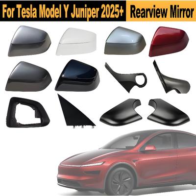 Зеркало заднего вида в сборе Для Tesla Model Y juniper 2025+ Боковое зеркало Внешнее зеркало Зеркальный элемент Корпус указателя поворота Нижняя часть корпуса Рамка