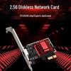 2.5G PCI-E Network Card, PXE Diskless Boot, 2500 Mbps, Gaming, Desktop, Gigabit, RJ45 Port