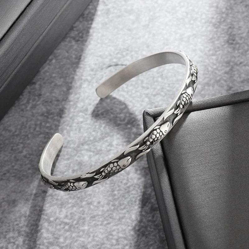 Модный регулируемый браслет-манжета с крыльями и перьями для мужчин, модный открытый дизайн, счастливое ювелирное изделие, подарок