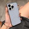 Простой шикарный решетчатый узор гофрированный узор для iPhone 17 16 15 14 13 12 11 16 Pro Max Plus Pro Нескользящий чехол для телефона