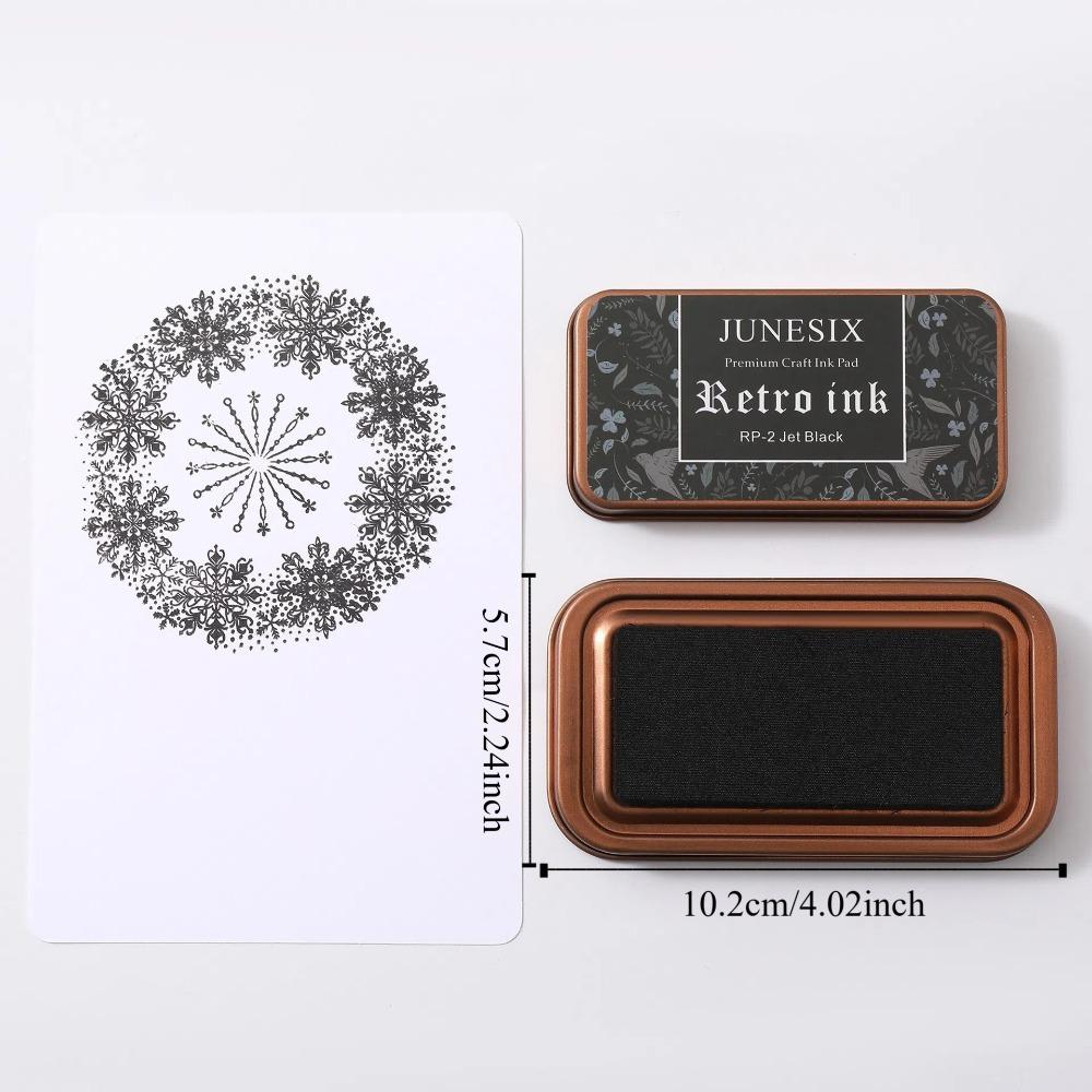 Vintage Iron Box Seal Stamp Colorful Paper Inkpads Creative Seal Stamp Block Gift