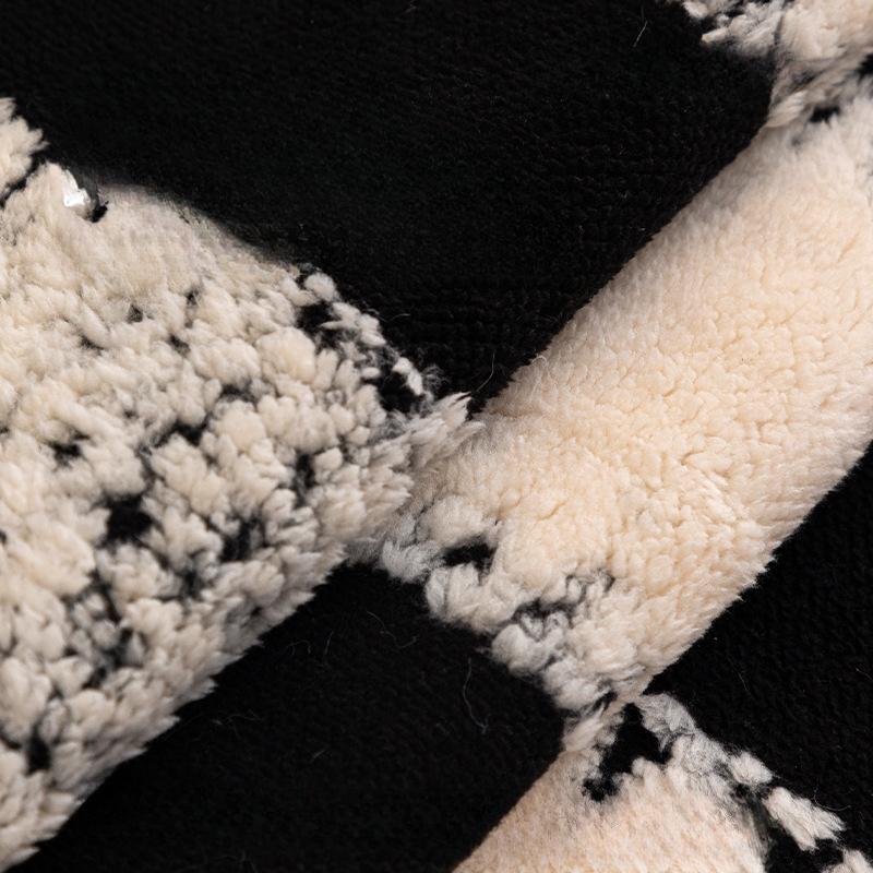 Нескользящая накидка на диван в скандинавском стиле, Зимняя утолщенная плюшевая накидка на диван, Защитное одеяло для дивана из овечьей шерсти, Домашний декор, Подушка для дивана