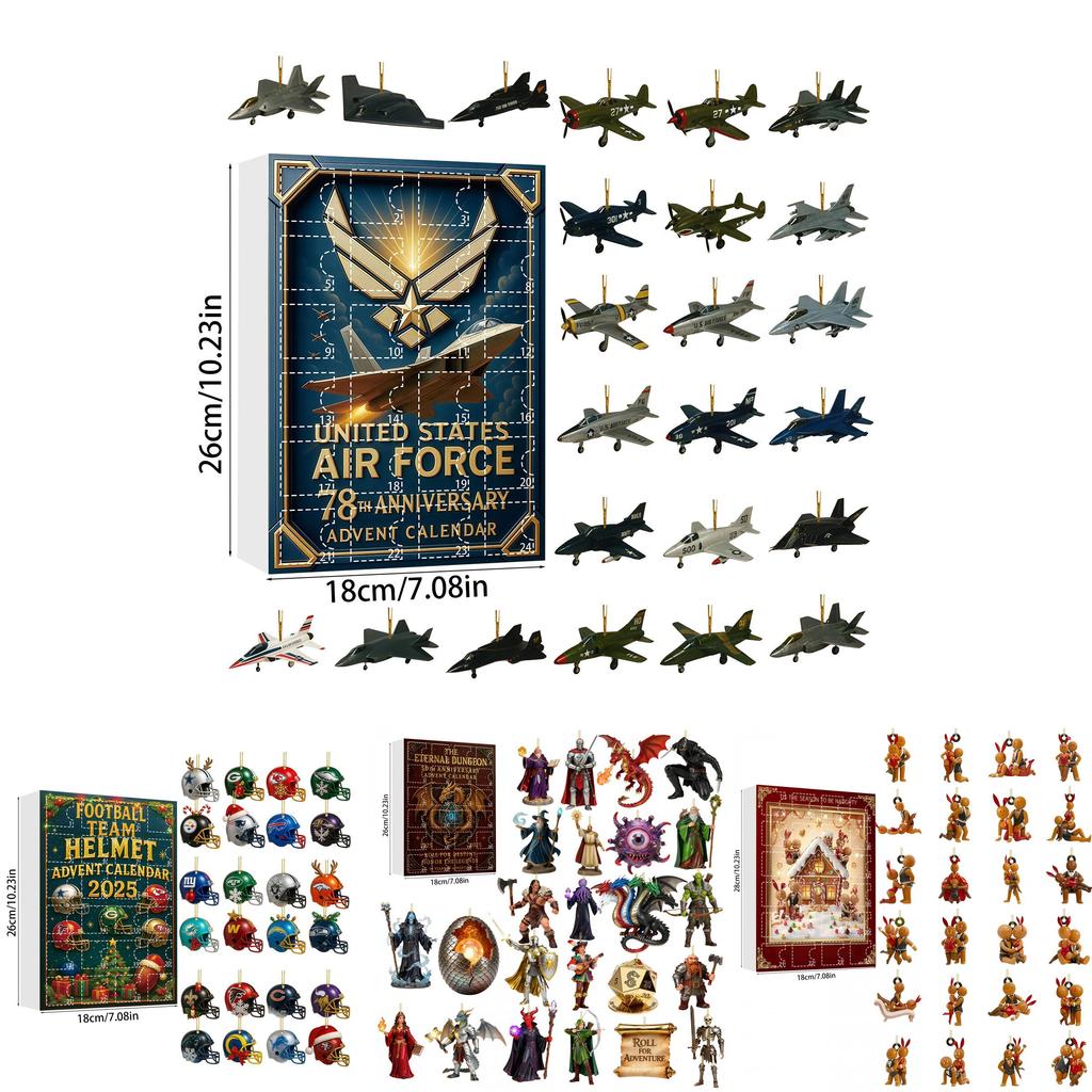 Горилла ВВС Балет Акриловое Дерево Украшение Адвент-календарь Слепая Коробка Подарок Для Праздничного Декора