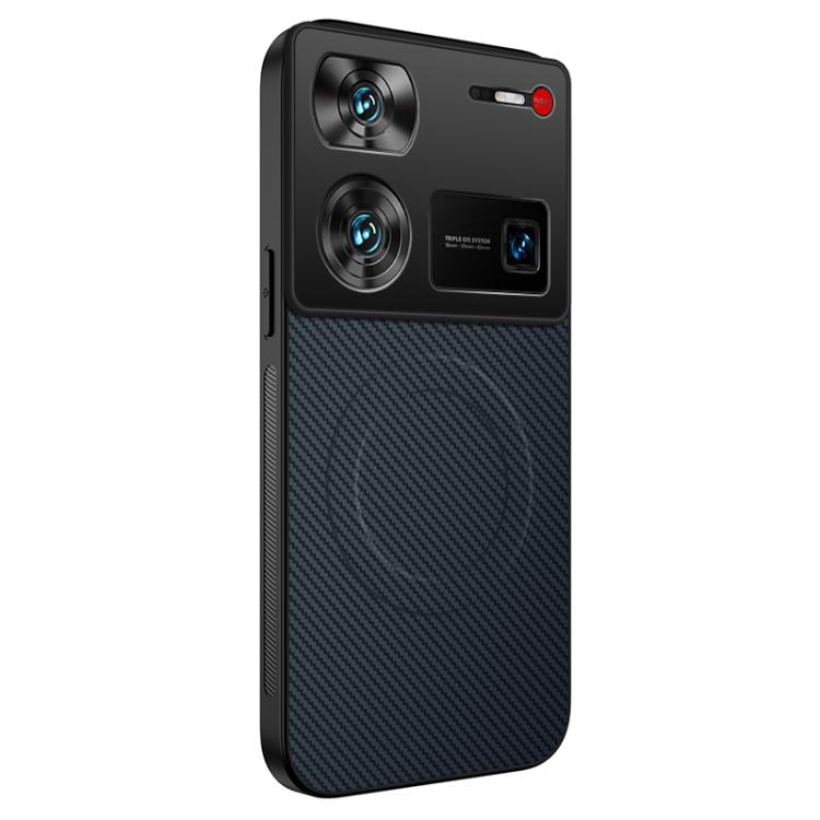 TQ Series Magnetic Carbon Fiber Texture PC Hybrid TPU Phone Case For ZTE nubia Z50