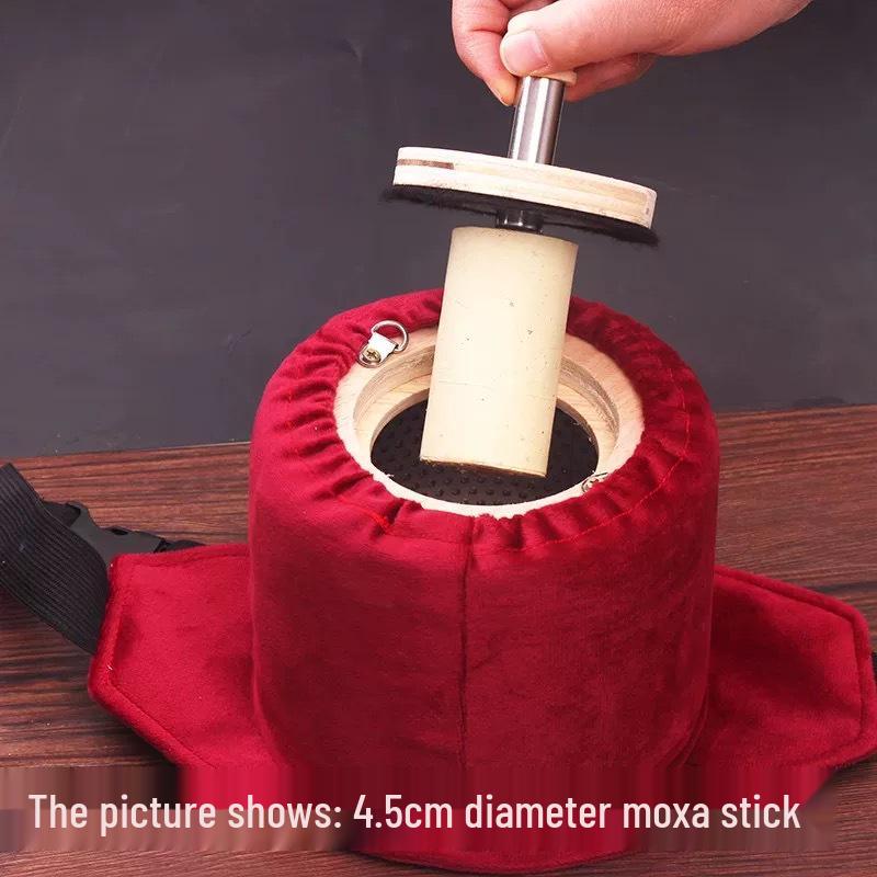 Бездымная коробка для моксы из массива дерева с контролем температуры для живота, талии и шеи - Портативный мокса-стик и оборудование для фильтрации дыма.